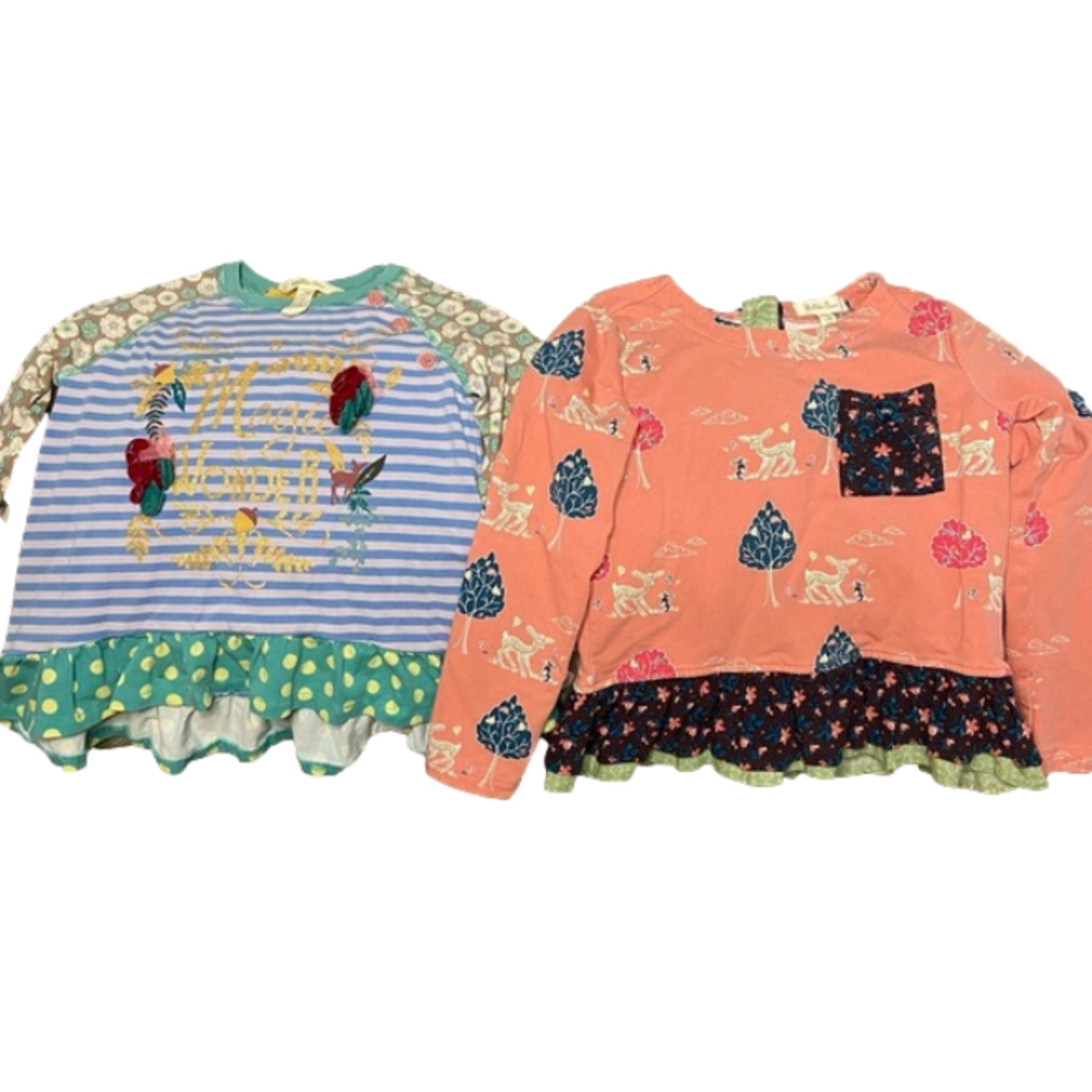 Matilda Jane Set of 2 Long Sleeve Tops Pink Blue 4